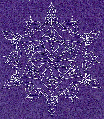 Embroidery Design: Rangoli design K large 6.03w X 6.96h