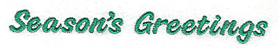 Embroidery Design: Season's Greetings 4.98w X 0.60h