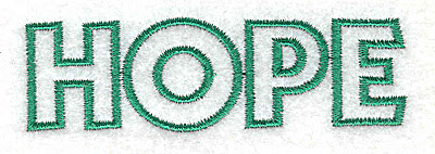 Embroidery Design: Hope    3.40w X 1.05h