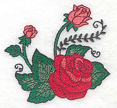 Embroidery Design: Rose E 3.20w X 3.01h