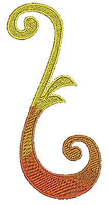 Embroidery Design: Scrollworks swirl 4 2.38w X 4.95h