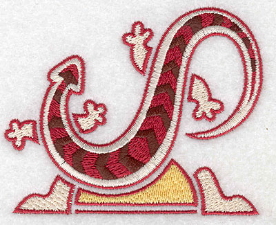 Embroidery Design: Gecko D 3.89w X 3.12h