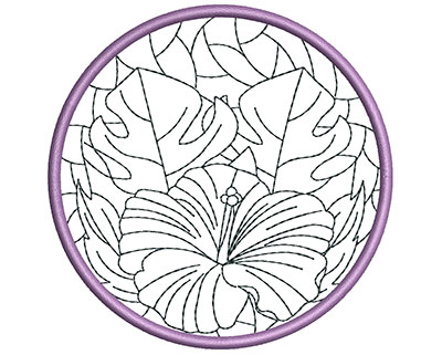 Embroidery Design: Stain Glass Sun Catcher 3 3.98w X 3.98h