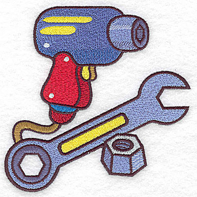 Embroidery Design: Racing tools large  4.90w X 4.89h