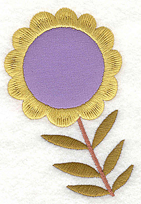 Embroidery Design: Flower 1 applique large 2.65w X 3.86h