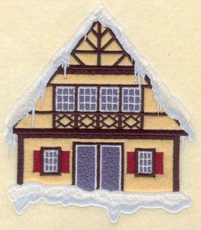 Embroidery Design: Chalet applique5.01w X 5.75h