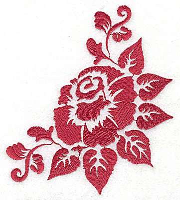 Embroidery Design: Stencil Flower C large 4.42w X 4.95h