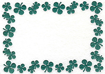 Embroidery Design: Clover border 6.98w X 4.95h