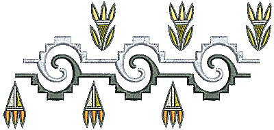 Embroidery Design: Southwestern border design 3 6.77w X 3.20h