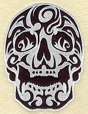 Embroidery Design: Tattoo Skull applique G large 6.06w X 8.13h