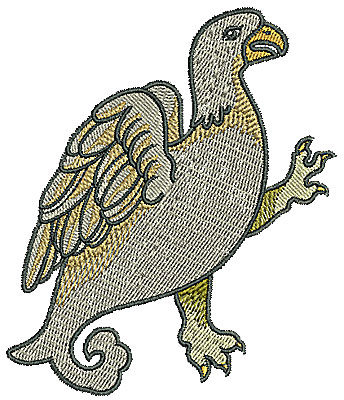 Embroidery Design: Tudor bird 3.74w X 4.35h