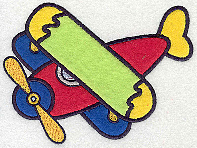 Embroidery Design: Biplane four appliques 6.60w X 4.99h