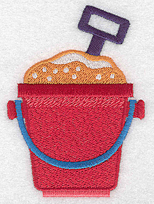 Embroidery Design: Beach pail and shovel 2.61w X 3.67h