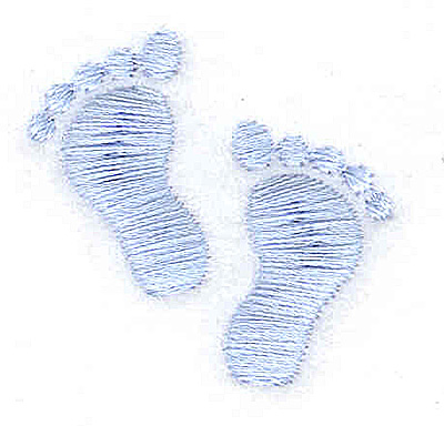 Embroidery Design: Footprint boy 1.25w X 1.23h