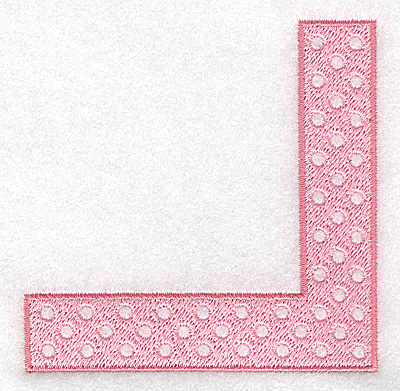 Embroidery Design: Corner with circles girl 3.57w X 3.56h