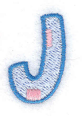 Embroidery Design: J small 0.81w X 1.28h