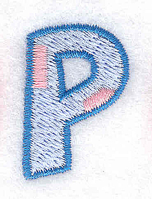 Embroidery Design: P small 0.86w X 1.29h