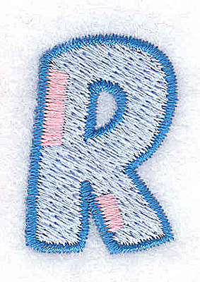 Embroidery Design: R small 0.86w X 1.28h