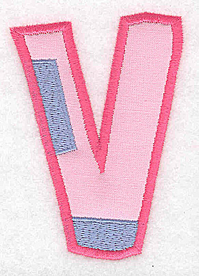 Embroidery Design: V applique large 2.57w X 3.67h