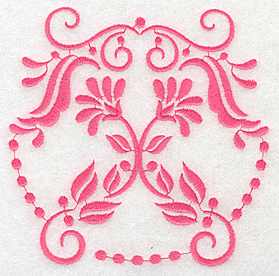 Embroidery Design: Floral design H large 4.94w X 4.91h