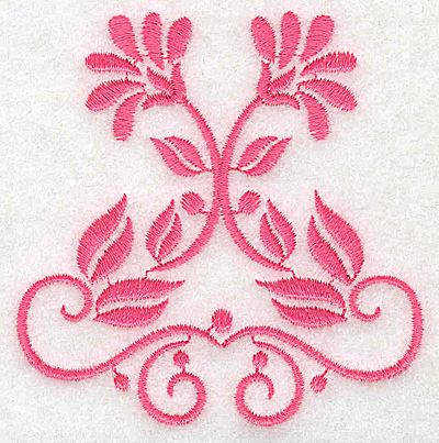 Embroidery Design: Floral design H partial 3.01w X 3.07h