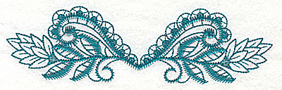 Embroidery Design: Siwrls and leaves large 6.98w X 2.00h