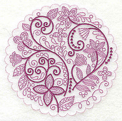 Embroidery Design: Whimsical Flowers D large 4.98w X 4.97h