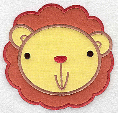 Embroidery Design: Lion head applique large 5.18w X 4.95h