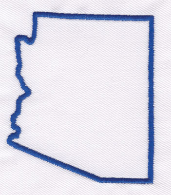 Embroidery Design: Arizona Outline3.28" x 2.85"