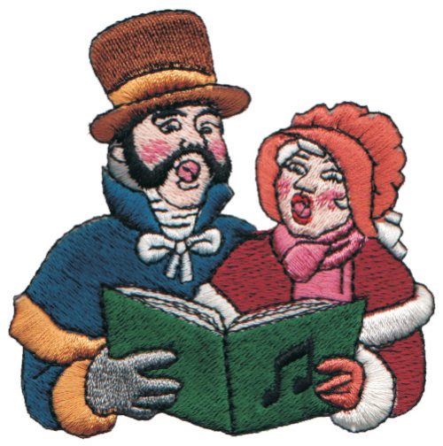 Embroidery Design: Carolling Couple3.28" x 3.25"