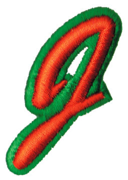 Embroidery Design: Script Foam J1.58" x 2.23"