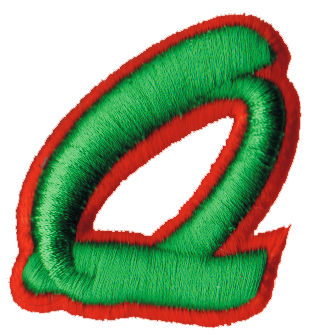 Embroidery Design: Script Foam Q2.04" x 2.17"