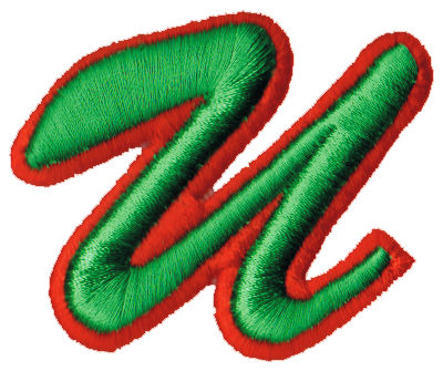 Embroidery Design: Script Foam U2.59" x 2.16"