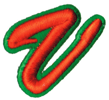 Embroidery Design: Script Foam V2.26" x 2.16"