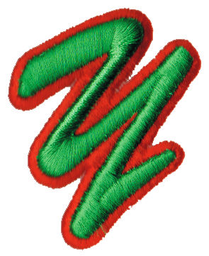 Embroidery Design: Script Foam Y1.87" x 2.25"