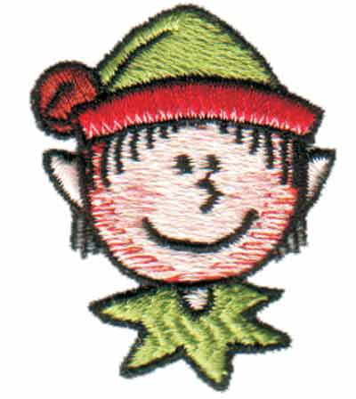 Embroidery Design: Elf Head3.03" x 3.98"