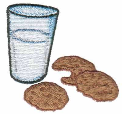 Embroidery Design: Cookies & Milk2.40" x 2.16"