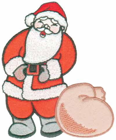 Embroidery Design: Santa Applique4.92" x 6.01"