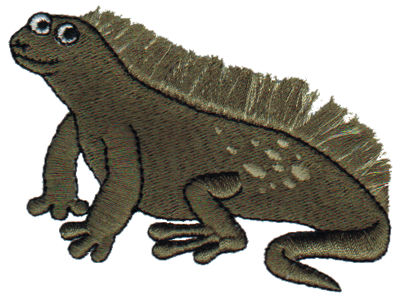 Embroidery Design: Fringe Iguana3.22" x 2.17"