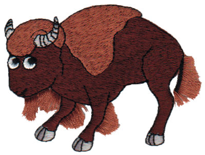 Embroidery Design: Fringe Buffalo3.26" x 2.49"