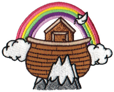 Embroidery Design: Ark & Rainbow3.89" x 3.05"