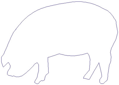 Embroidery Design: Reverse App Pig5.50" x 3.89"