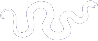 Embroidery Design: Reverse App Snake6.78" x 2.81"