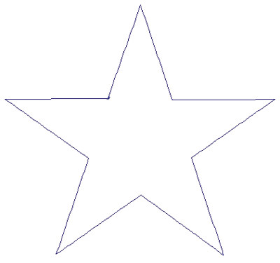 Embroidery Design: Reverse App Star4.79" x 4.45"