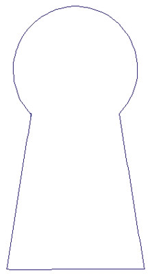 Embroidery Design: Reverse App Keyhole2.52" x 4.79"