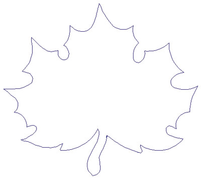 Embroidery Design: Reverse App Maple Leaf5.43" x 4.80"