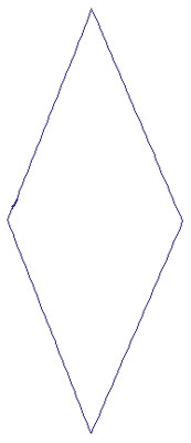 Embroidery Design: Reverse App Diamond2.03" x 4.89"