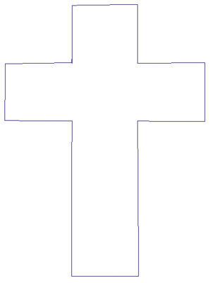 Embroidery Design: Reverse App Cross4.79" x 6.51"