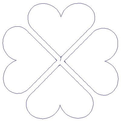 Embroidery Design: Reverse App Clover 24.79" x 4.80"