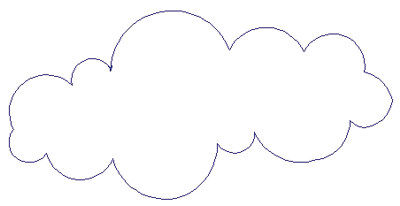 Embroidery Design: Reverse App Clouds5.11" x 2.52"